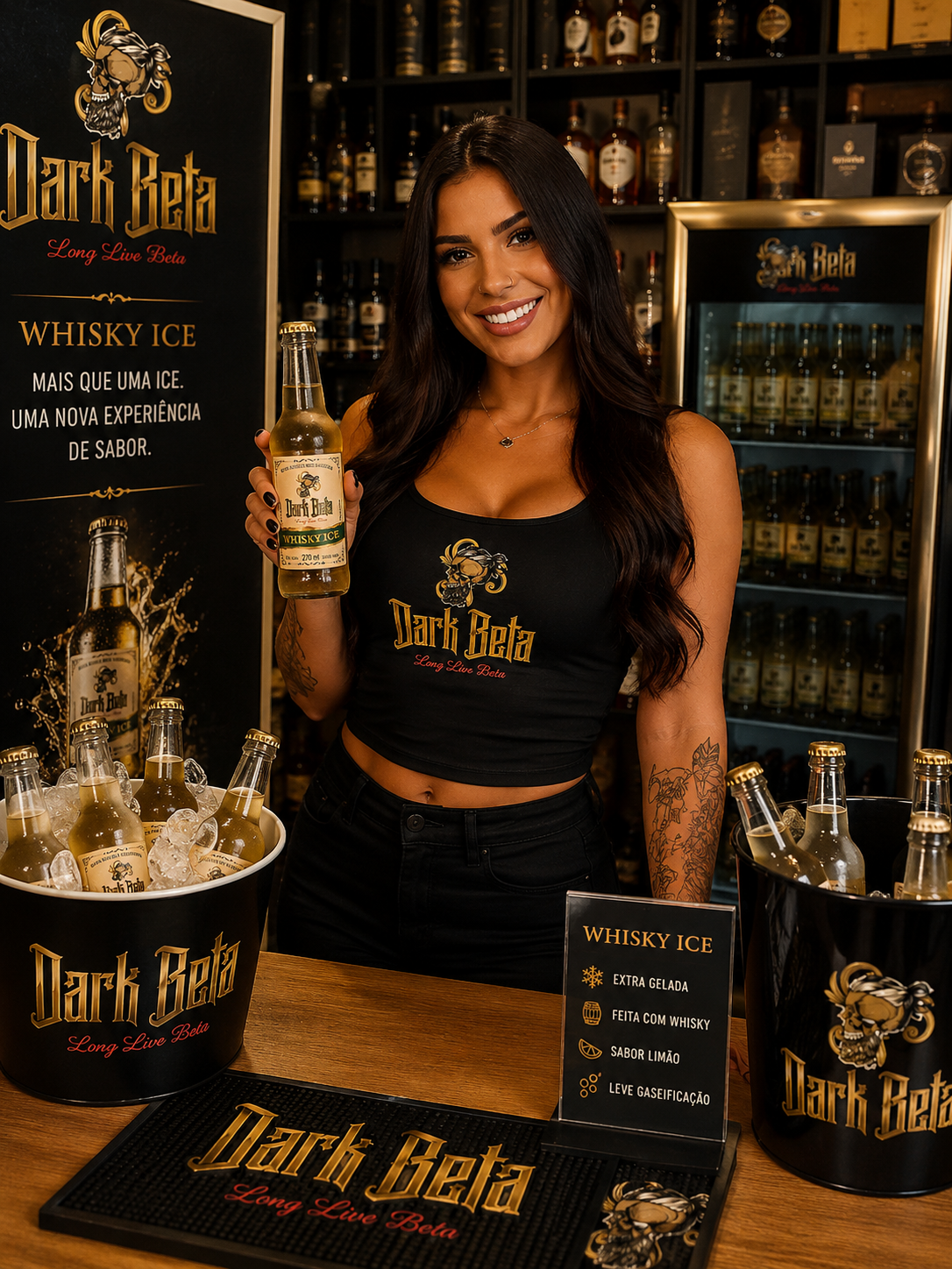 Ativação DarkBeta no ponto de venda com a Whisky Ice